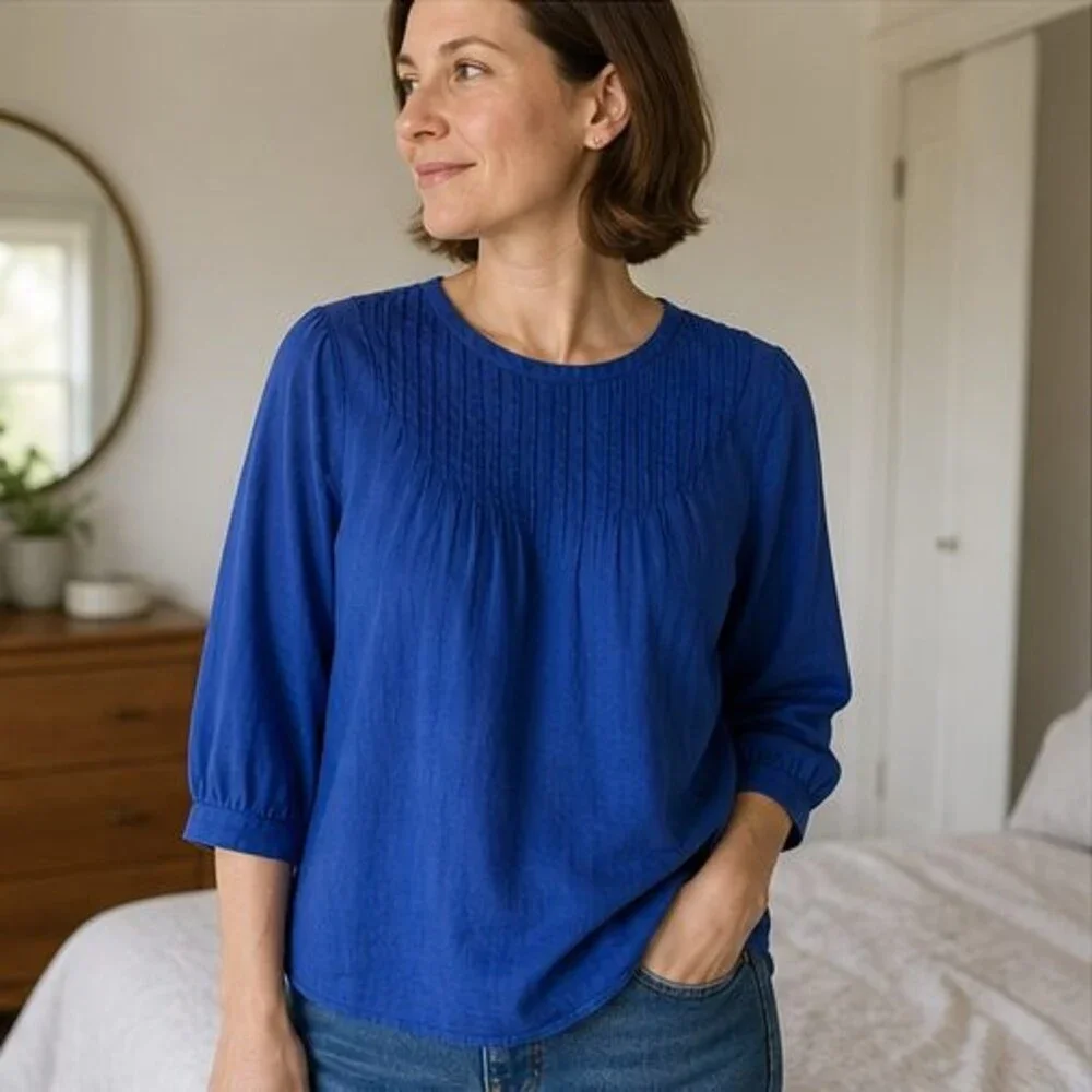 Lilac V Neck Top